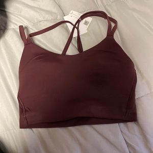 Lululemon sports bra in a purplish maroon!